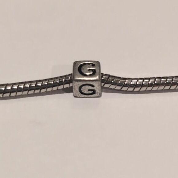 Silver G‎ Spacer Charm for Pandora Style Bracelet - Picture 2 of 5